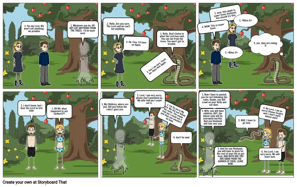 Adam And Eve comic strip