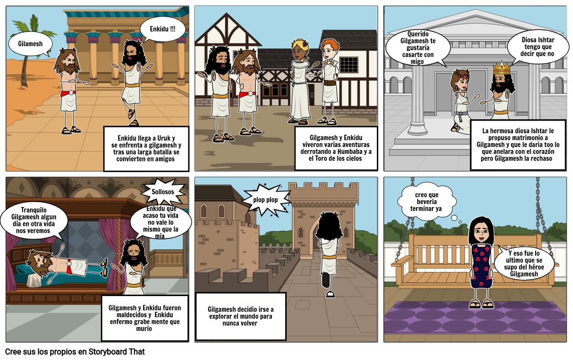 historieta de Gilgamesh parte 2 Storyboard by 60d89787