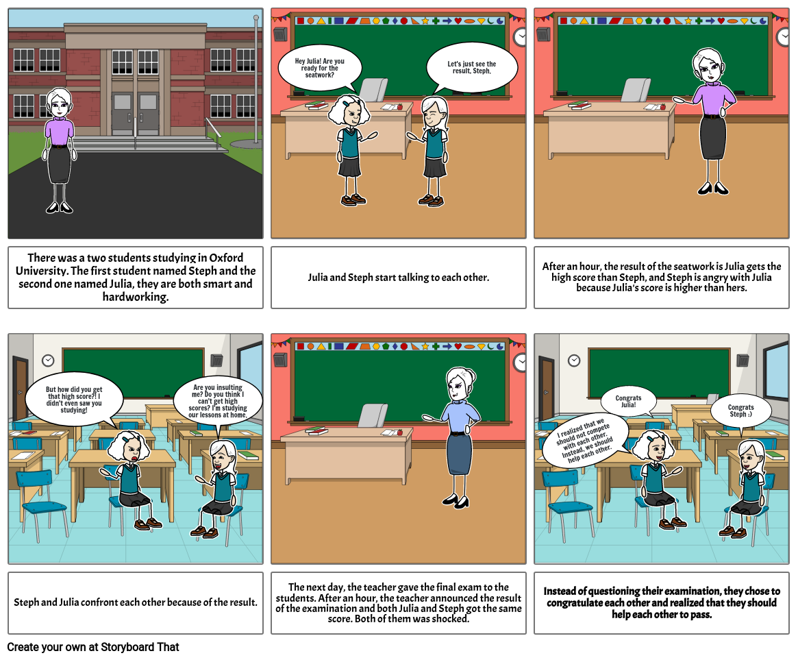 The Competitiveness of Two Students Storyboard