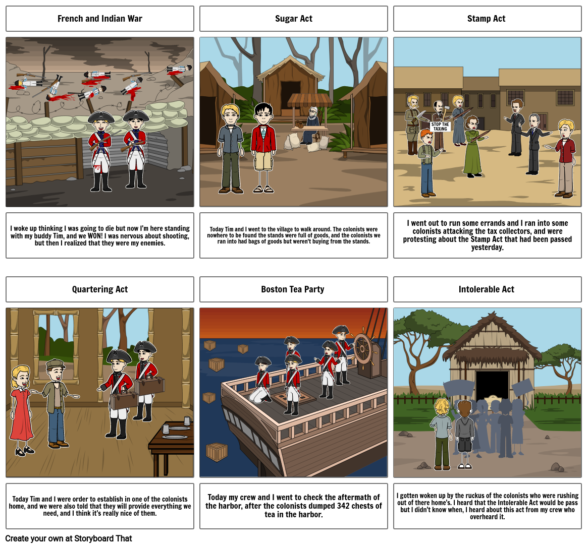 A Day of a Life of a British Soldier Storyboard