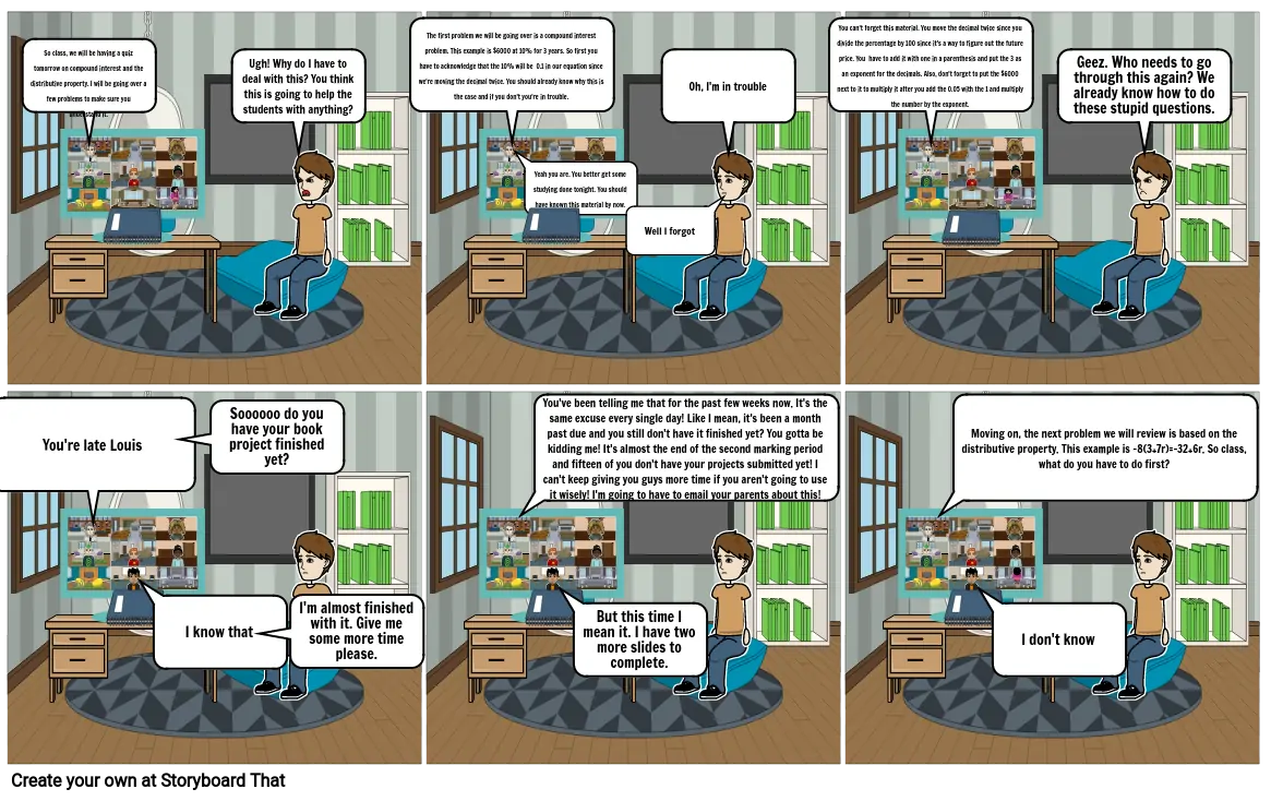 Math project comic strip part 1