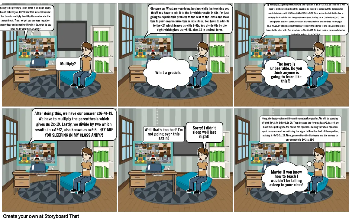 Math project comic strip part 2