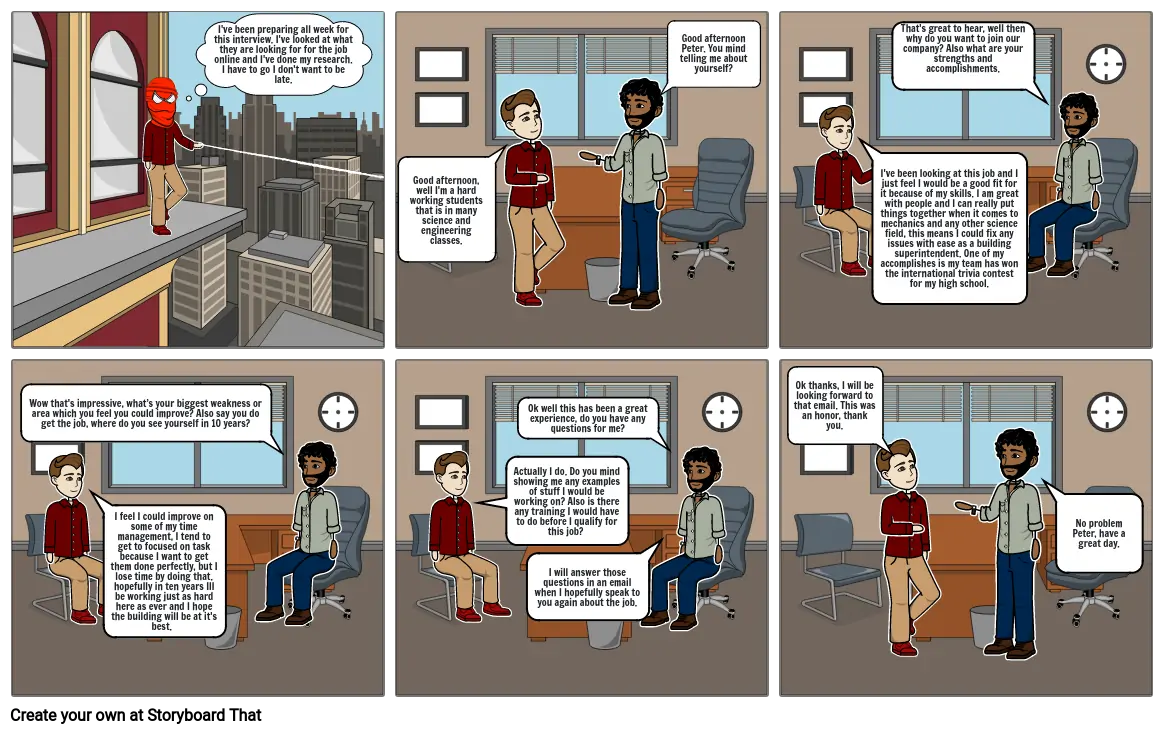 Spider-Man Business Project Storyboard by 618b5fd1