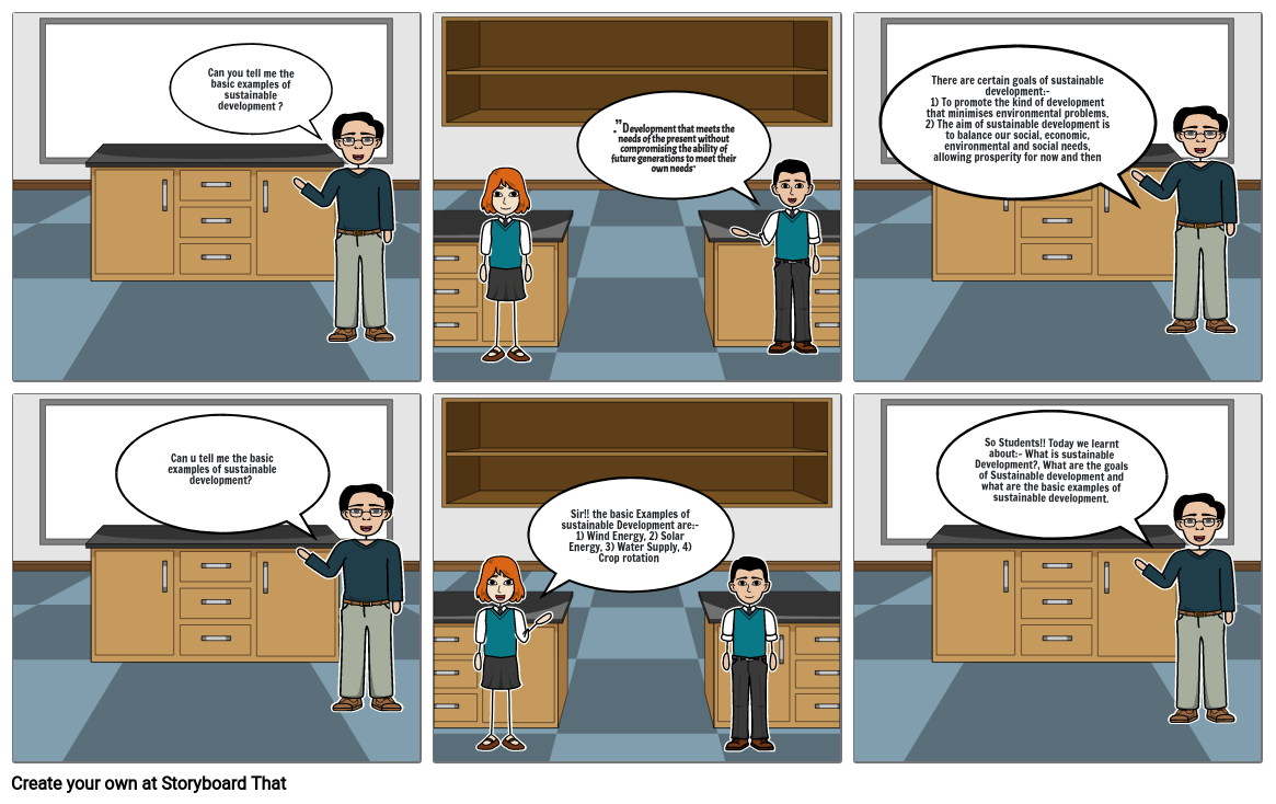 Comic Strip on Sustainable Development Storyboard