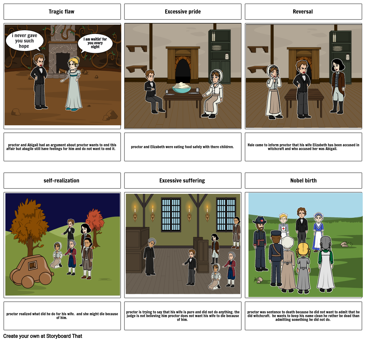 John proctor tragic hero Storyboard by 61ebb6fa