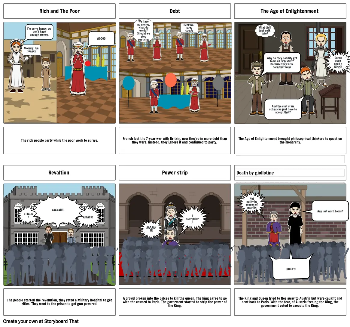 French Revolution Storyboard Nutshell Storyboard