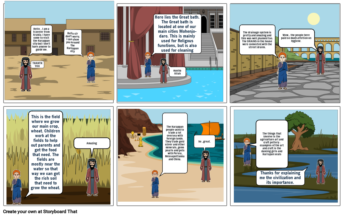 COMIC STRIP ON HARAPPAN CIVILIZATION Storyboard