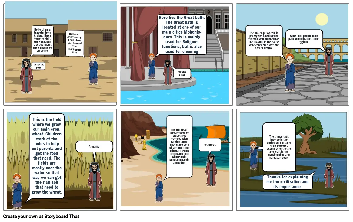 COMIC STRIP ON HARAPPAN CIVILIZATION