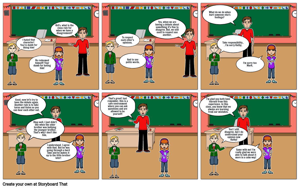 Classroom Rules Storyboard by 62b982c8