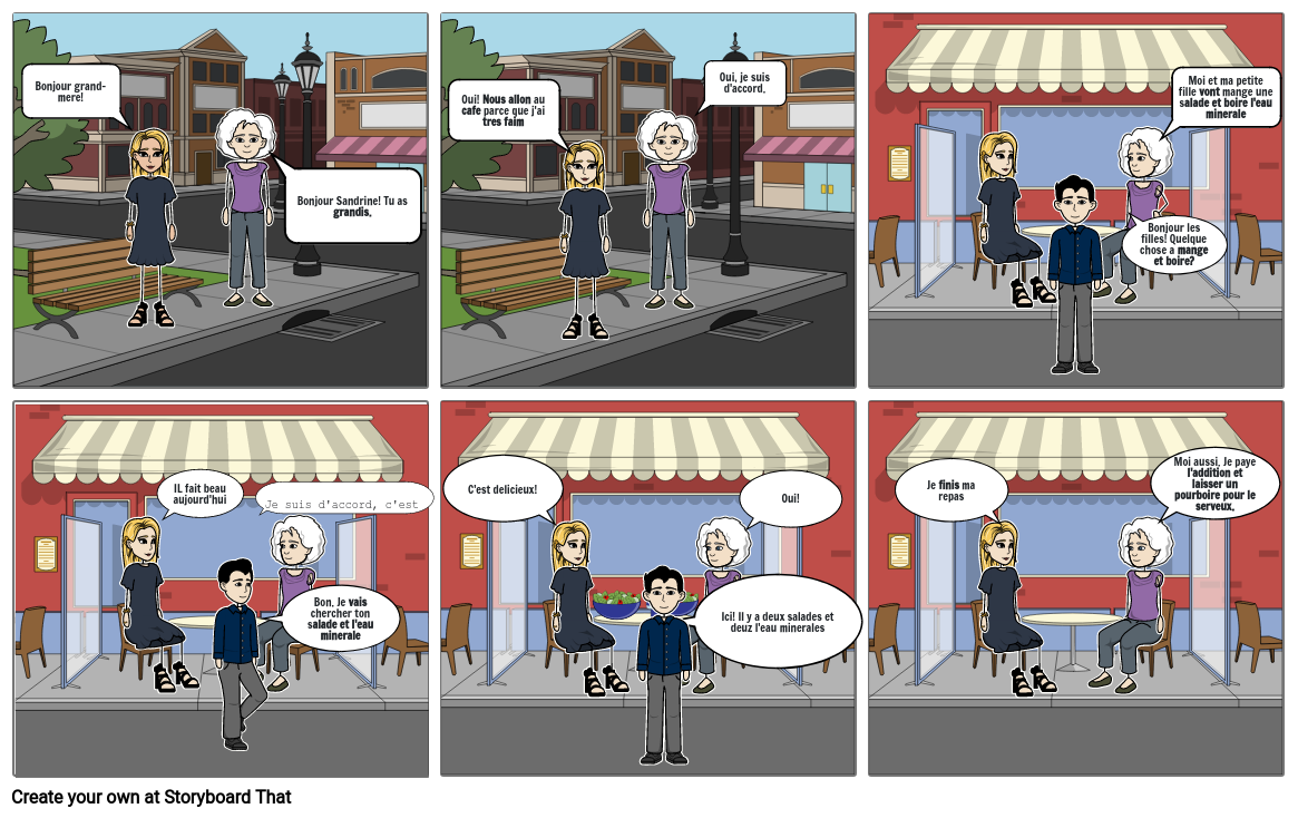 French Project Community cartoon Storyboard by 62d5ad84