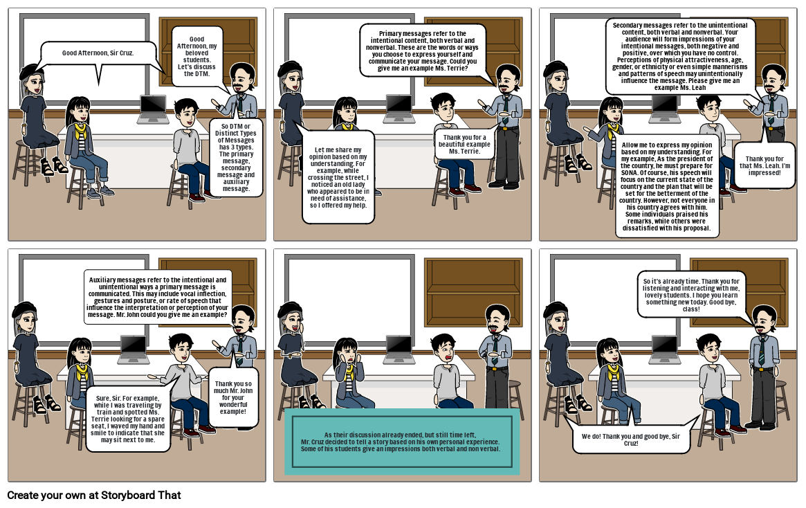 discussing-the-distinct-types-of-messages-storyboard