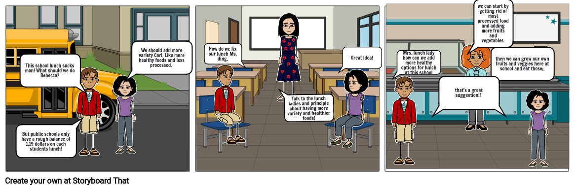 School Lunch Project Storyboard by 639502