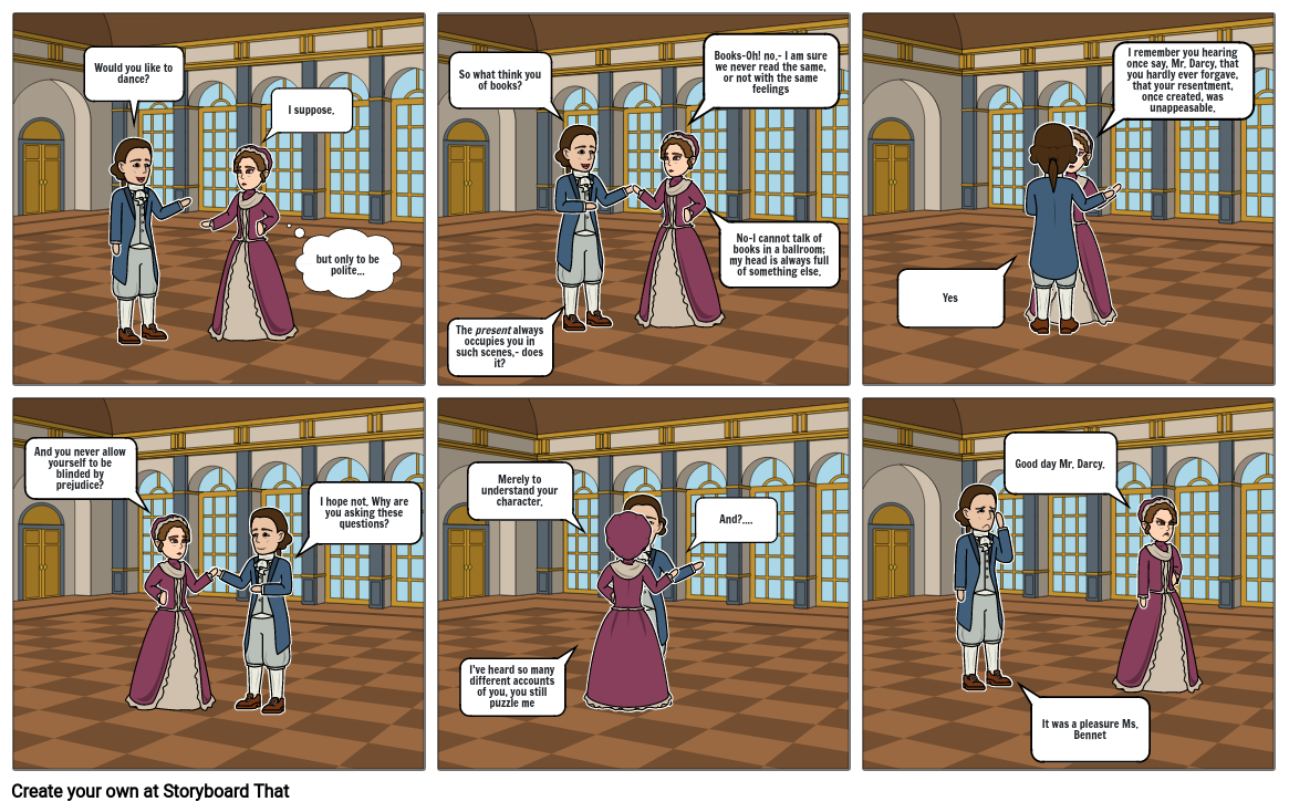 Pride and Prejudice Storyboard by 63c25a27