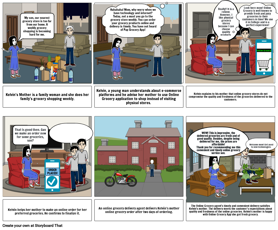 Online Grocery Service Delivery Storyboard