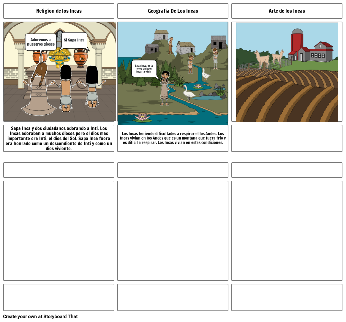 Inca Civilization Storyboard By 6425c95b