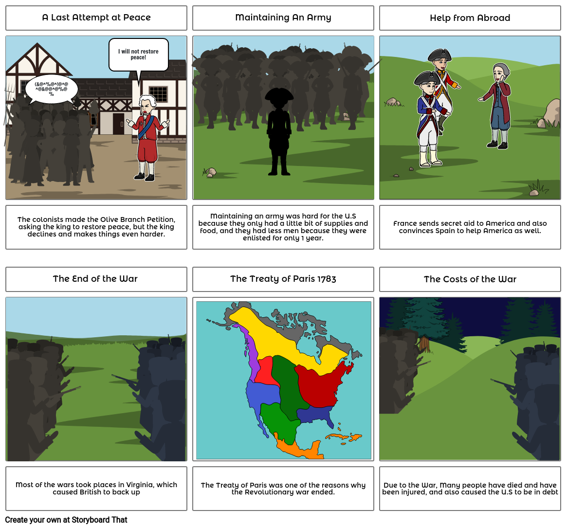 The American Revolution Storyboard by 64584694