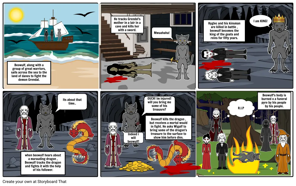 Beowulf comic strip project