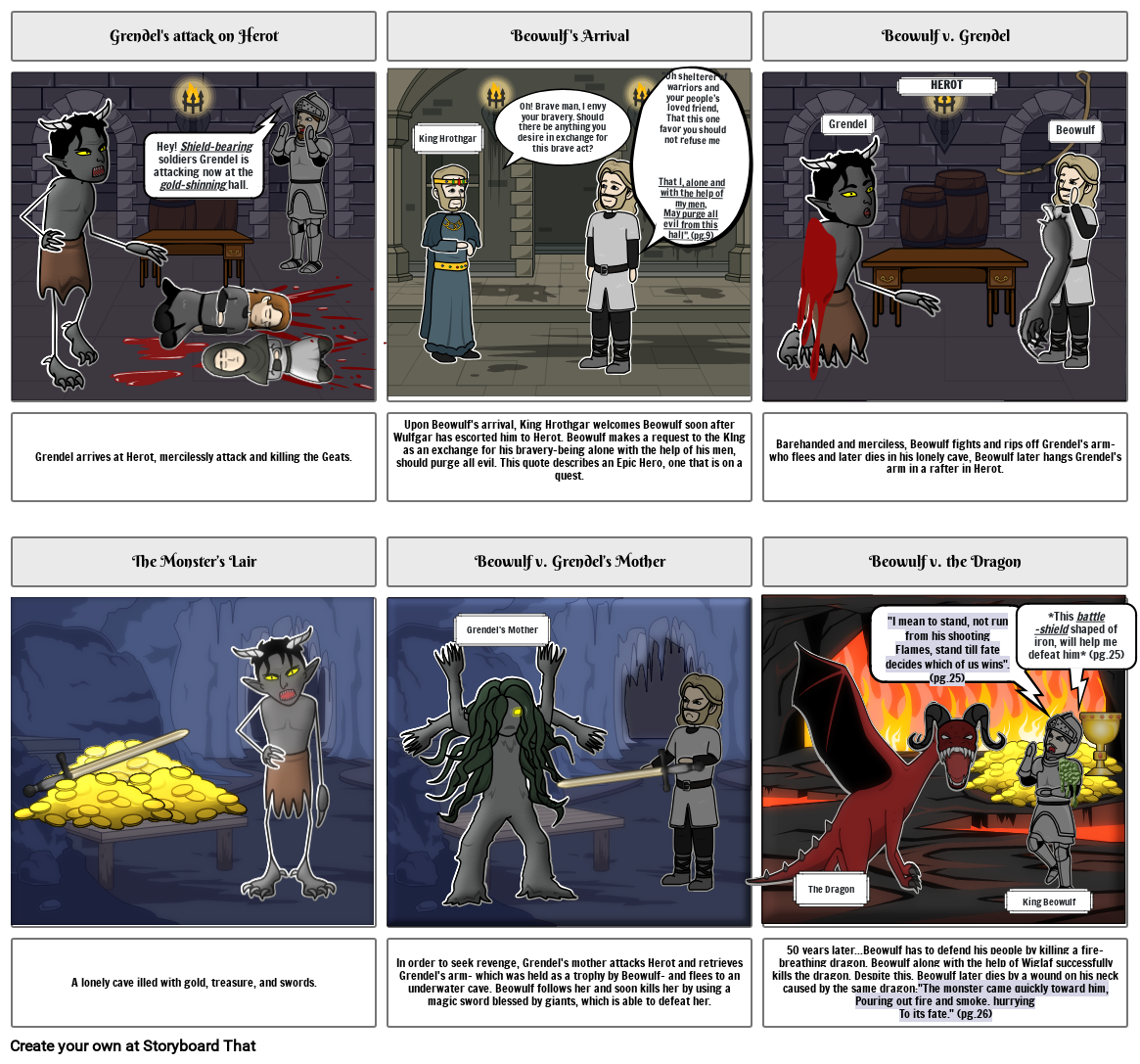 Beowulf Storyboard por 64b7ceb9