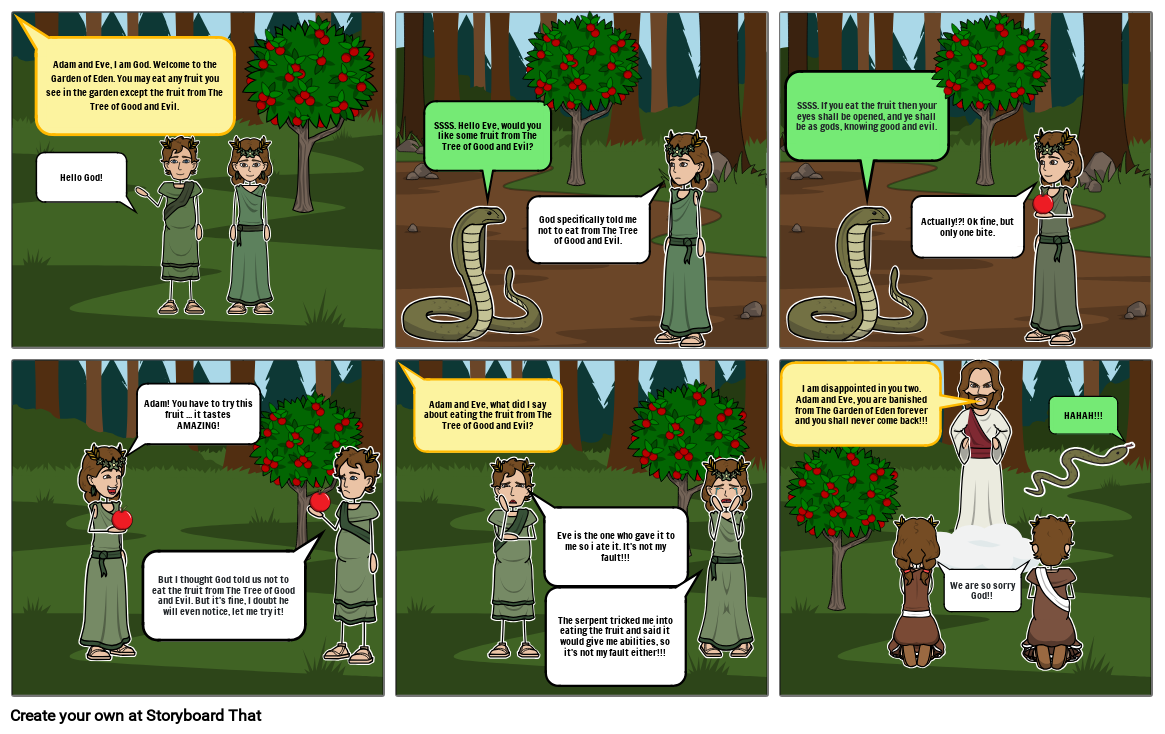 Adam And Eve Comic 2 Storyboard By 64e14ffe 1717