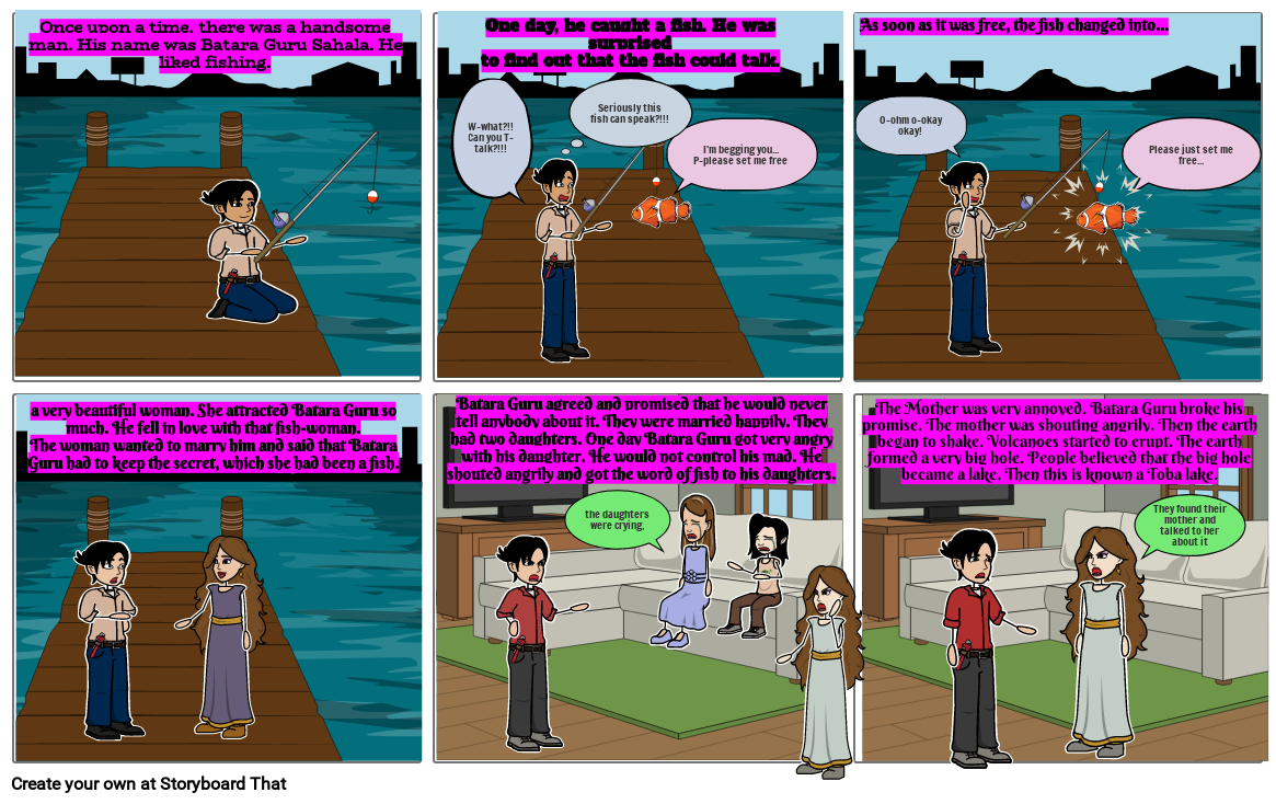 The Legend of Lake Toba Storyboard par 65094578