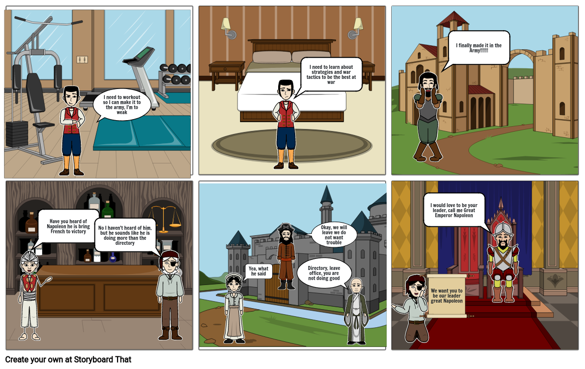 Napoleon Comic Strip Storyboard by 65638815