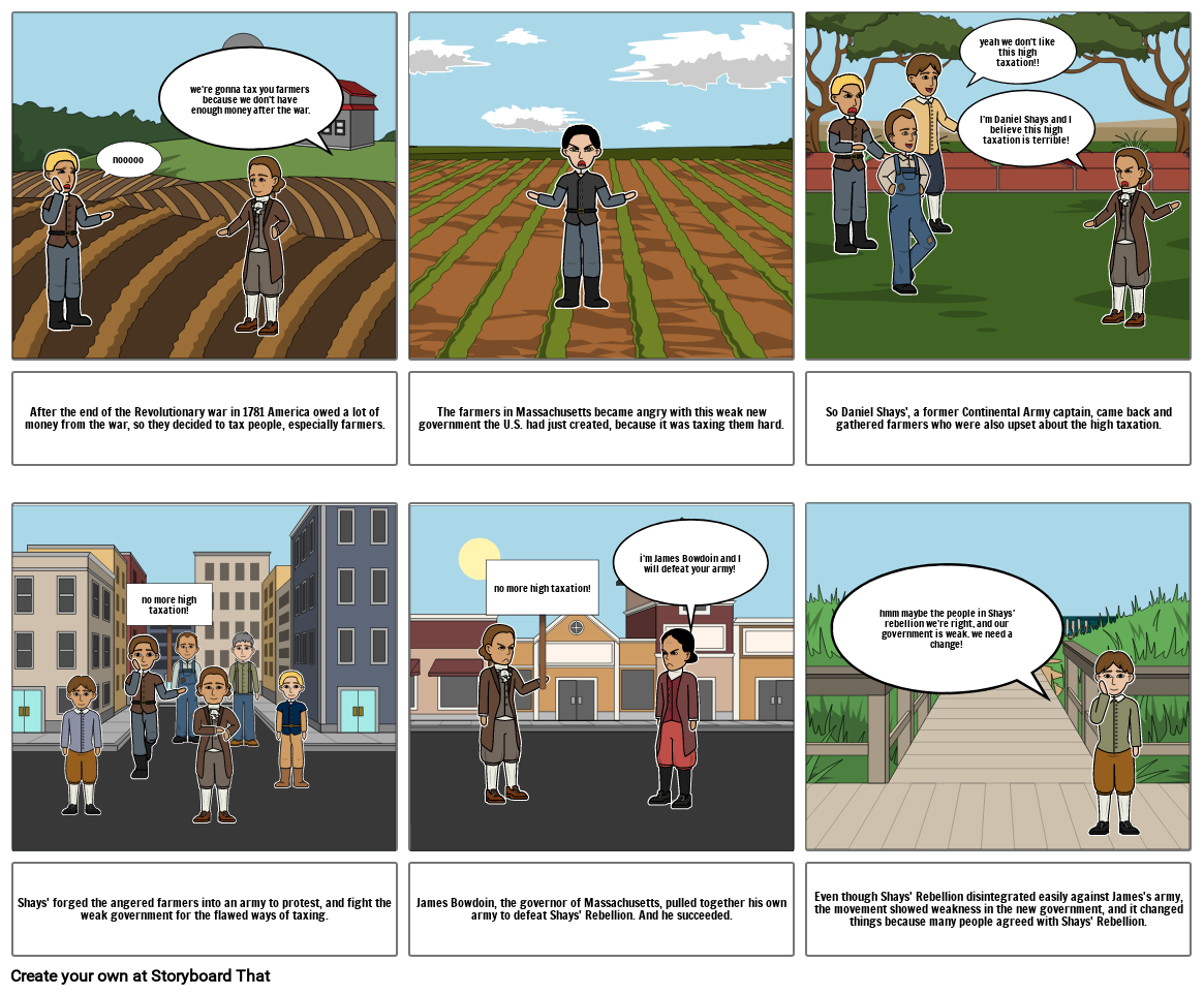 Shays Rebellion Storyboard por 65a26e7d