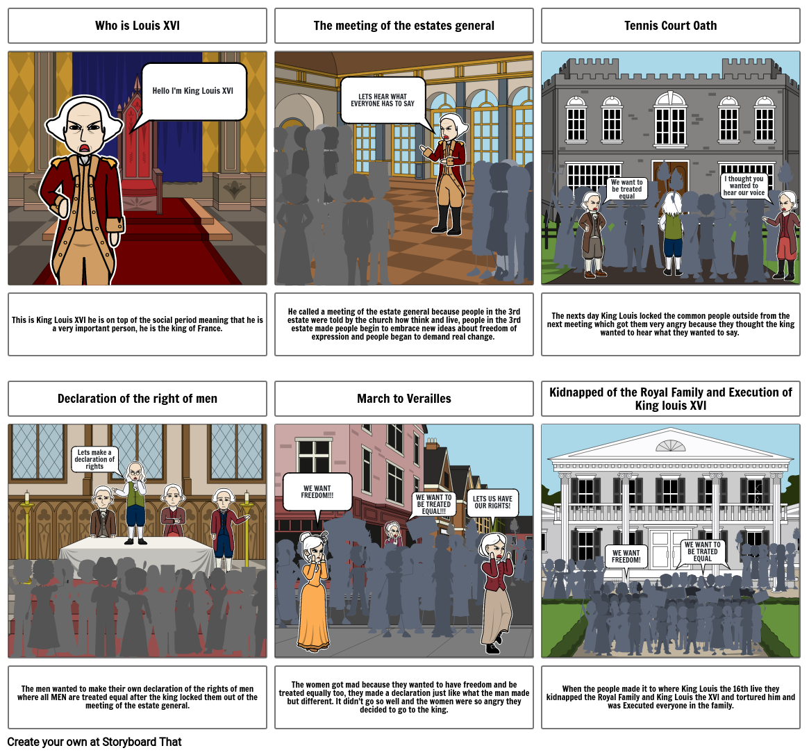 The French Revolution Storyboard by 65ded1c0