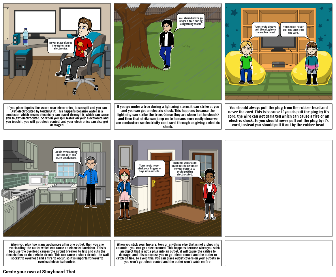 Electrical Safety Storyboard by 65f30d85