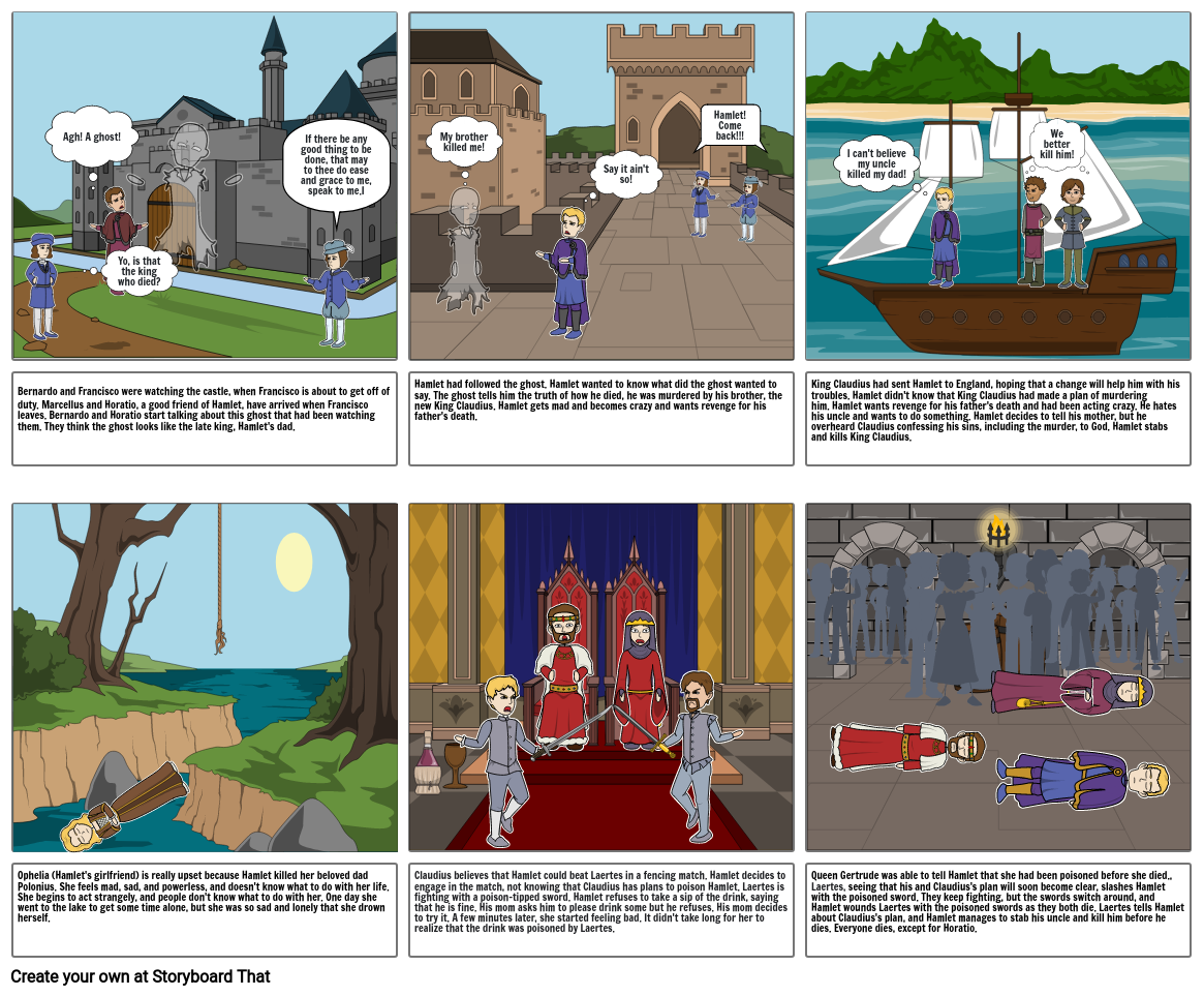 hamlet sharespears Storyboard por 66417348