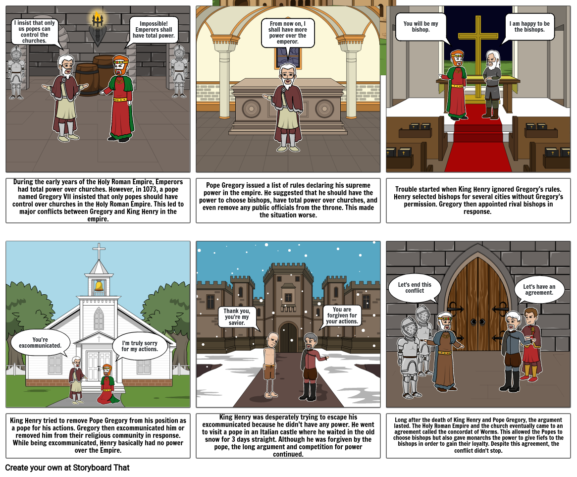 Pope vs Emperor Storyboard por 667fc245