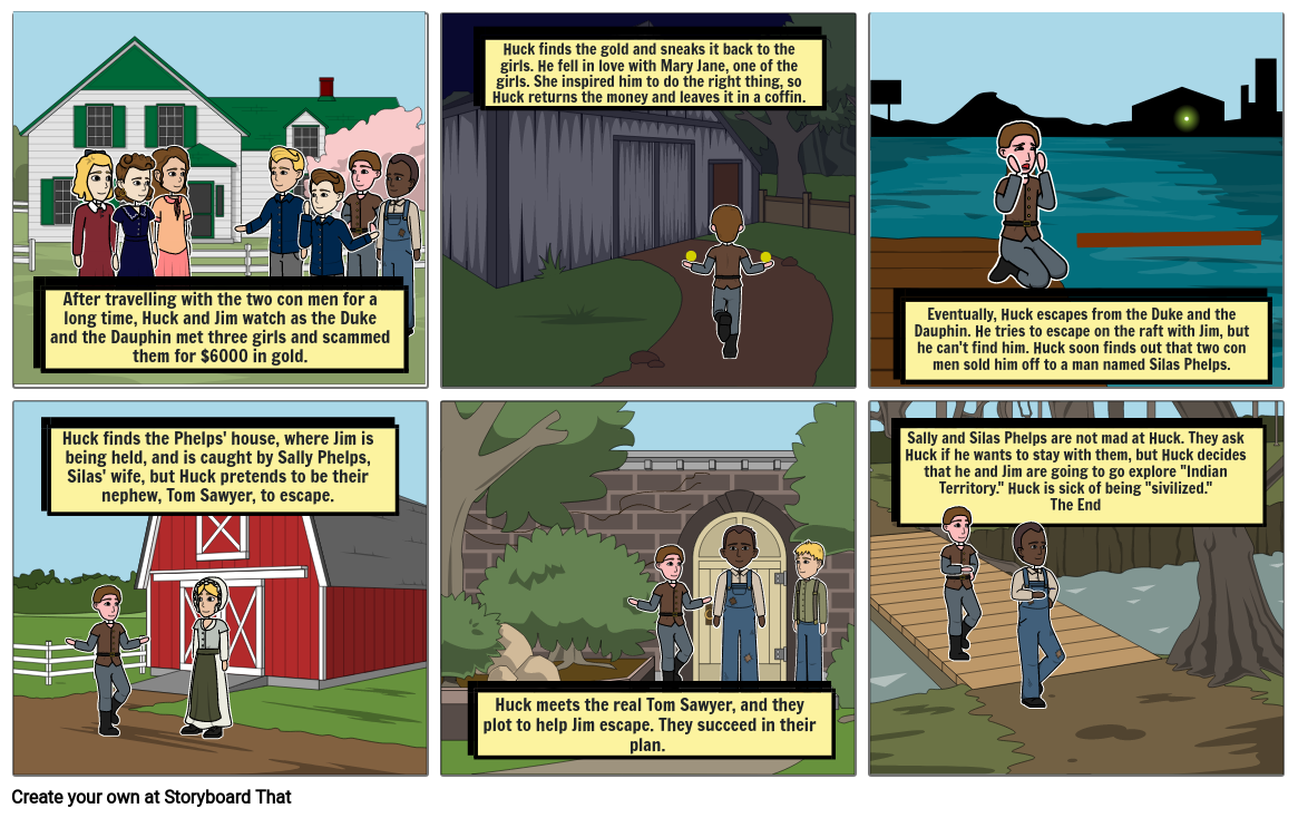 Huck Finn Storyboard por 669207f4