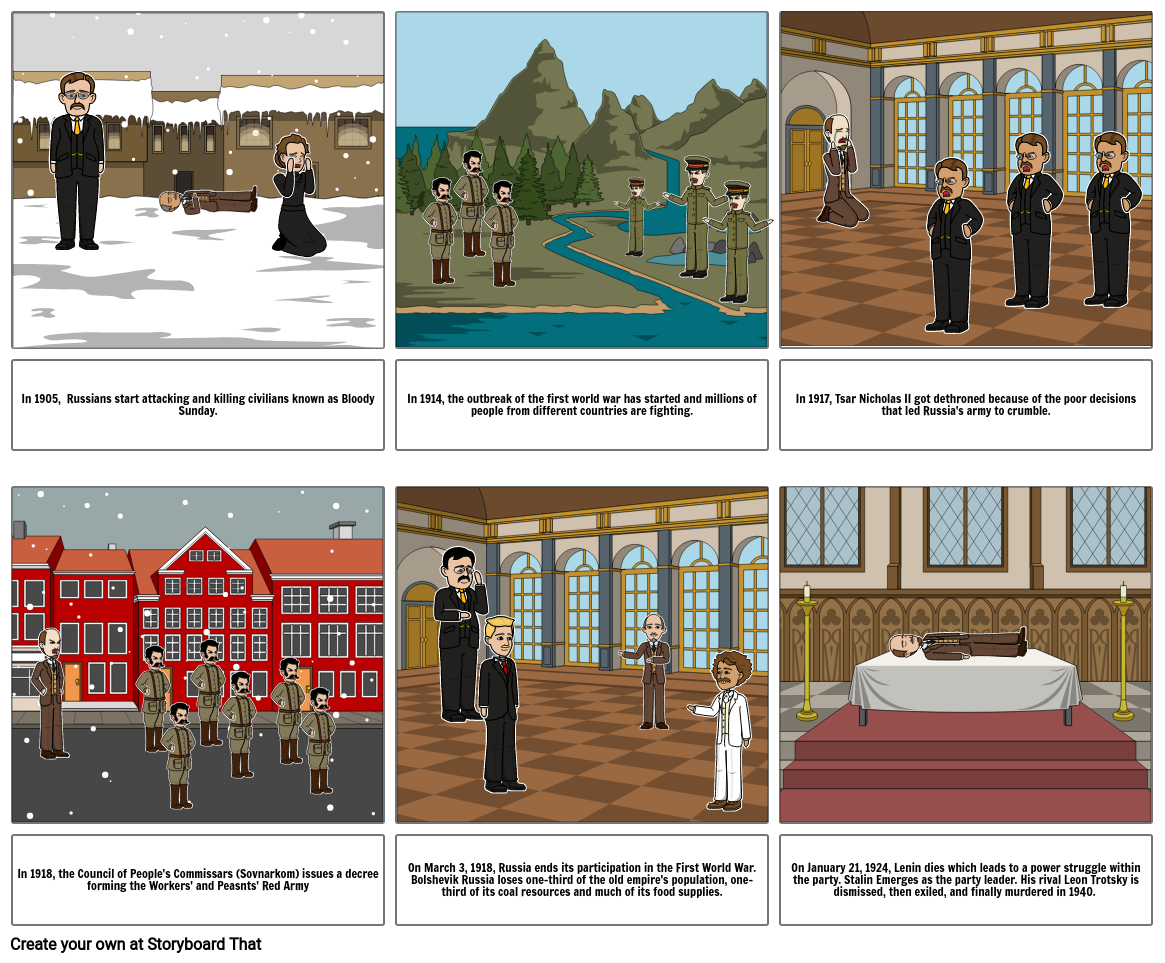 The Russian Revolution Storyboard by 66a419f5