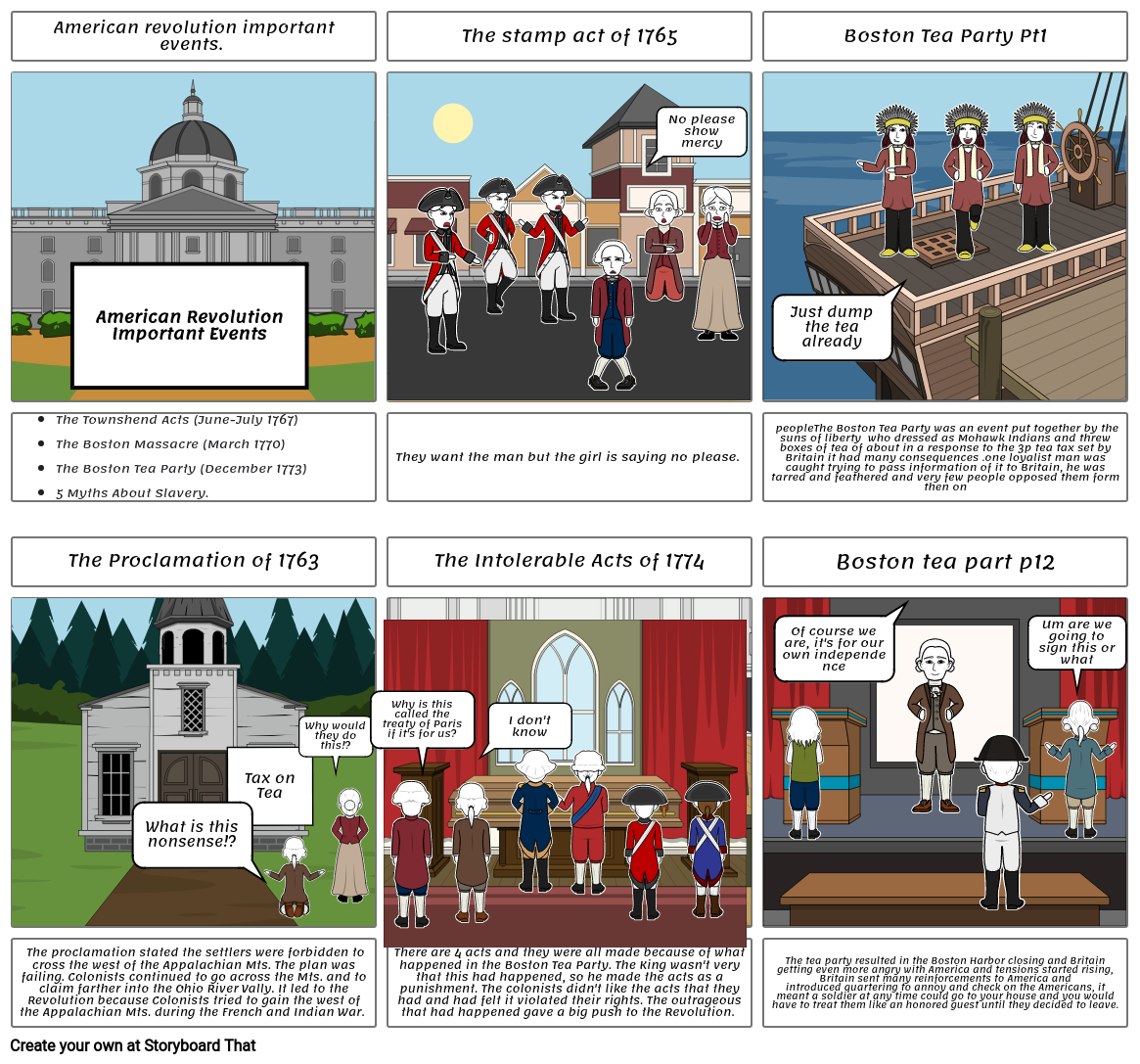 Salma Alkhaldi - American Revolution Storyboard