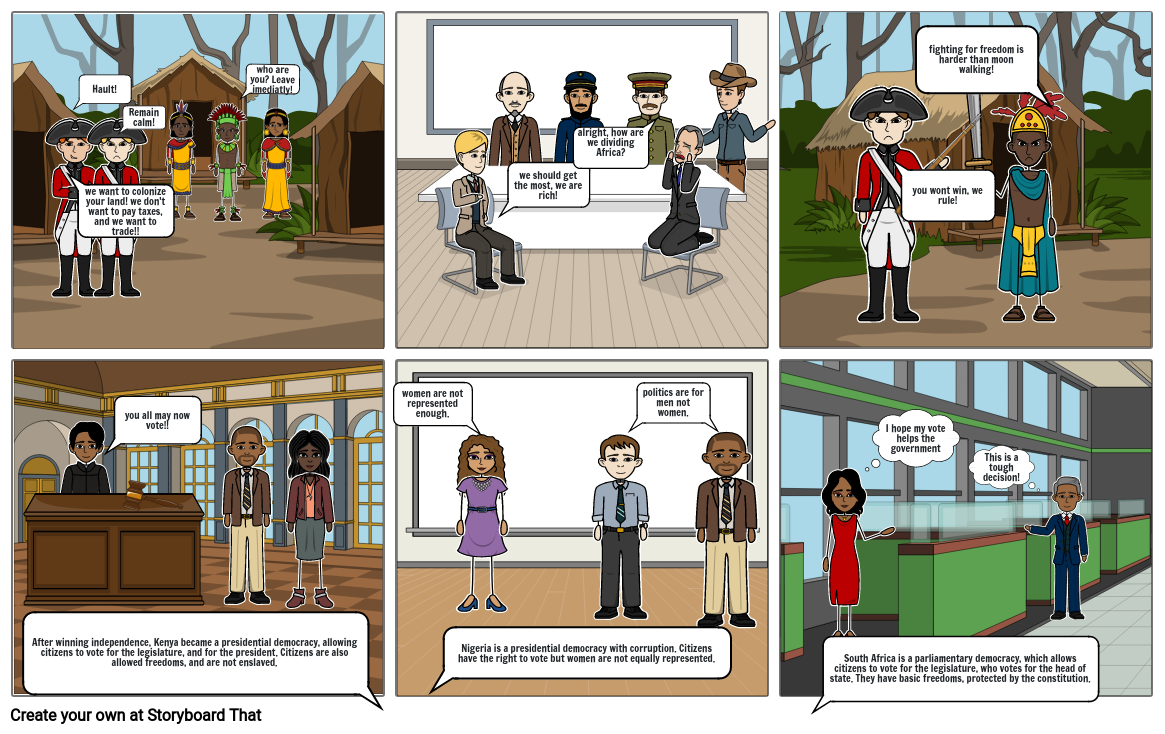 Africa Story Board Comic Strip Storyboard by 66cb2ee9