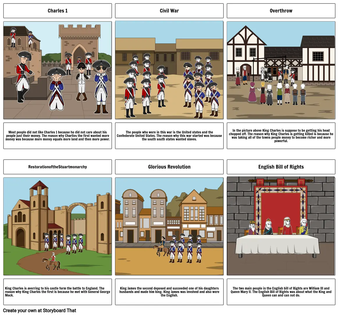 English Civil War Storyboard by 66da0224