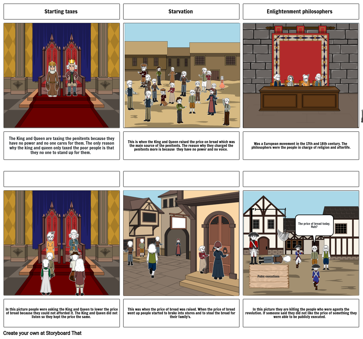 The French Revolution Storyboard by 66da0224