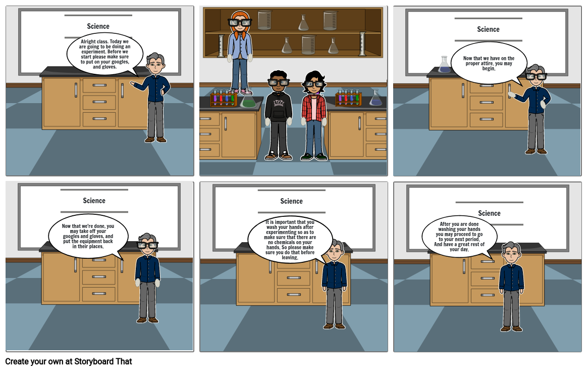 lab safety comic strip assignment