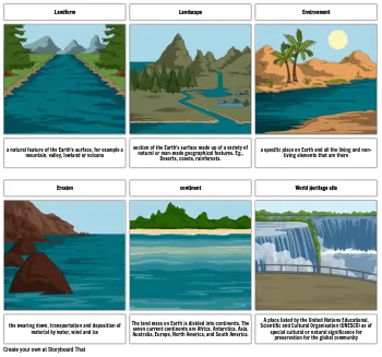 Landscape and Landform Storyboard