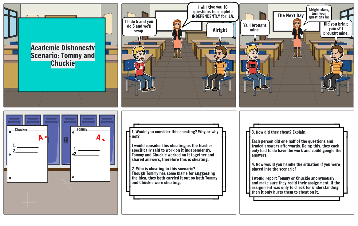 Academic Dishonesty Storyboard