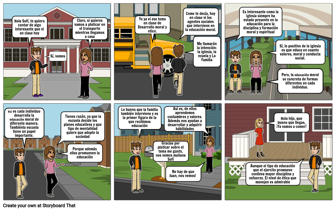 El Papel de los Agentes Sociales Storyboard by 677a8f40