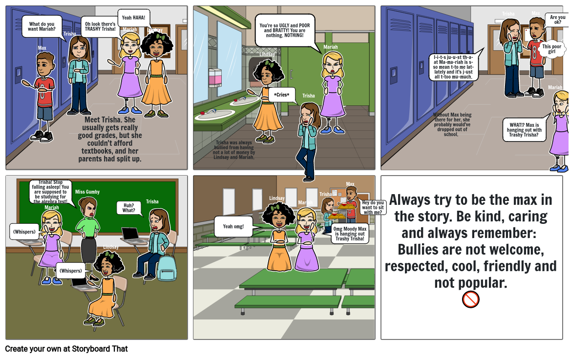 Anti Bullying Comic Strip Storyboard By 67835c45
