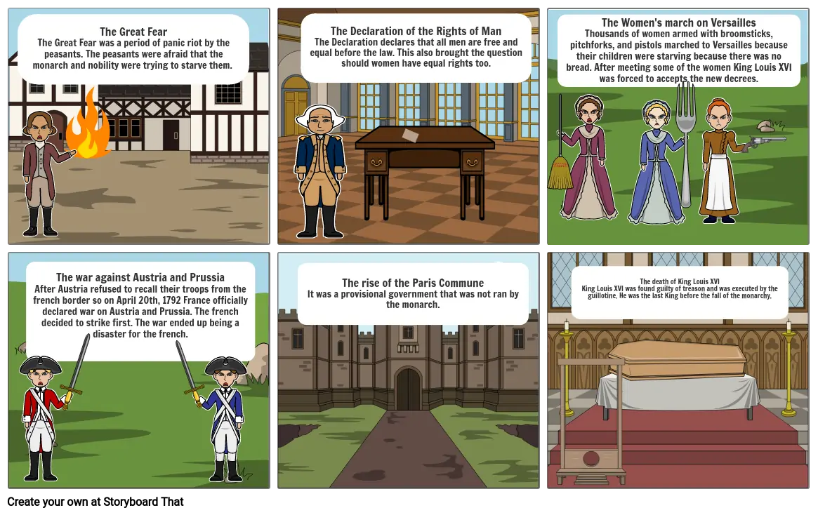 French revolution storyboard