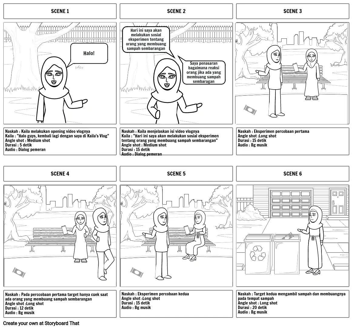 Storyboard &quot;Our Earth&quot;