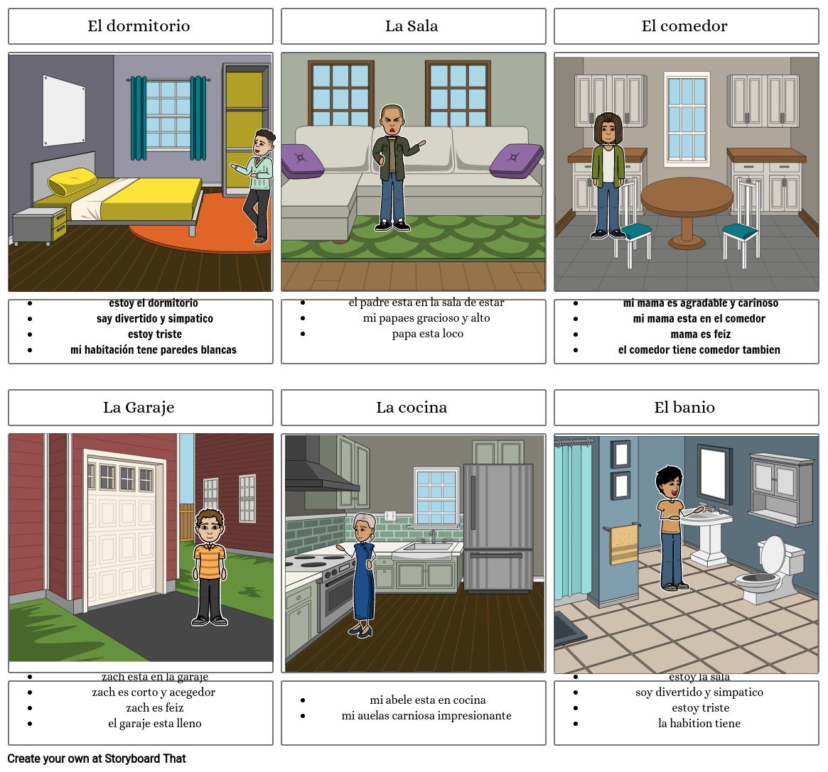 mi casa storyboard Storyboard by 67e3655e