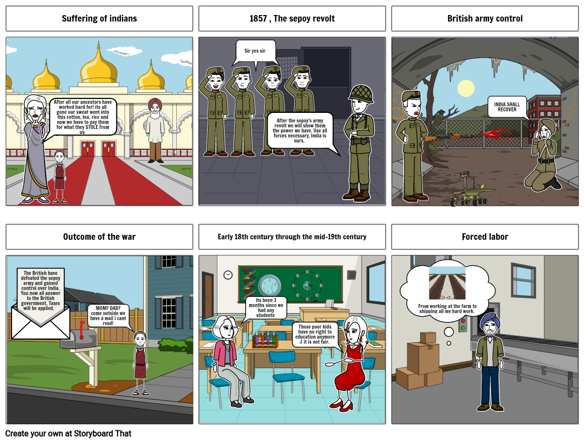 India over British rule Storyboard by 684f5ffd