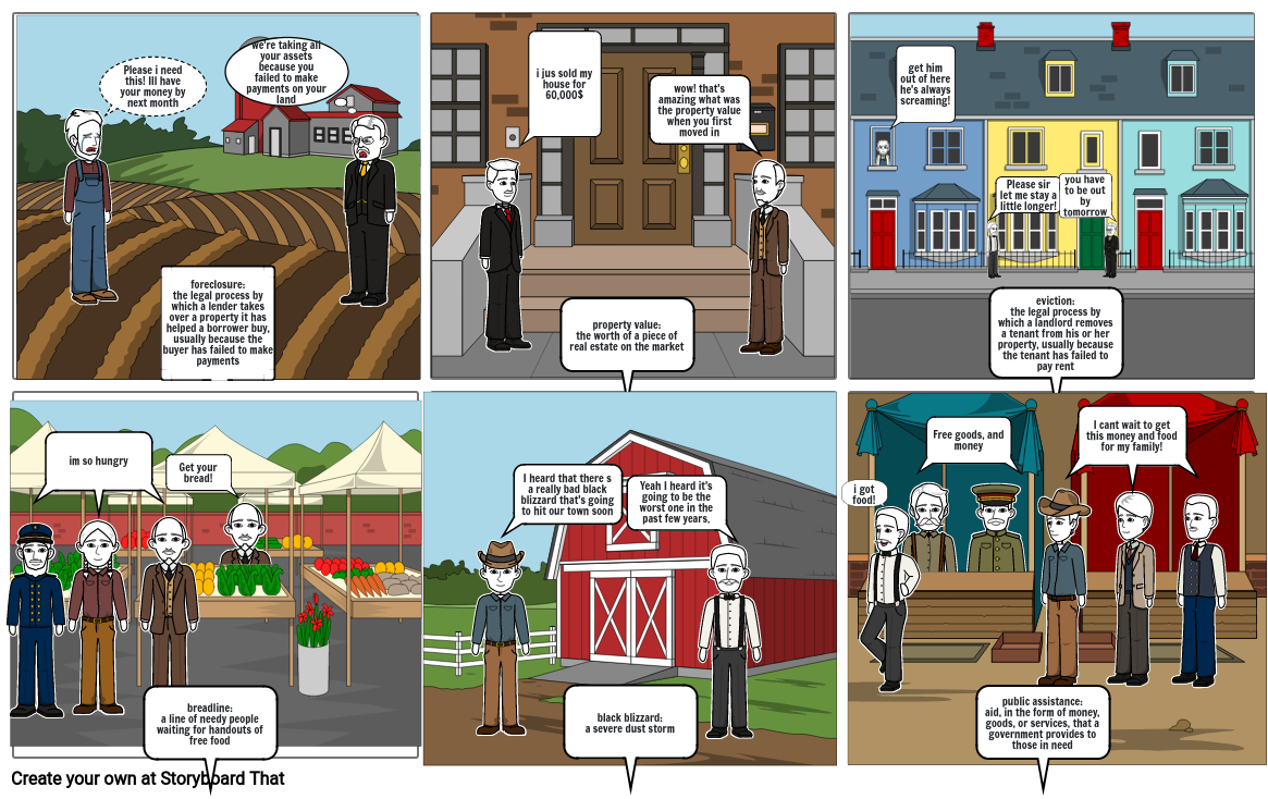 The Great Depression Storyboard By 687fd615