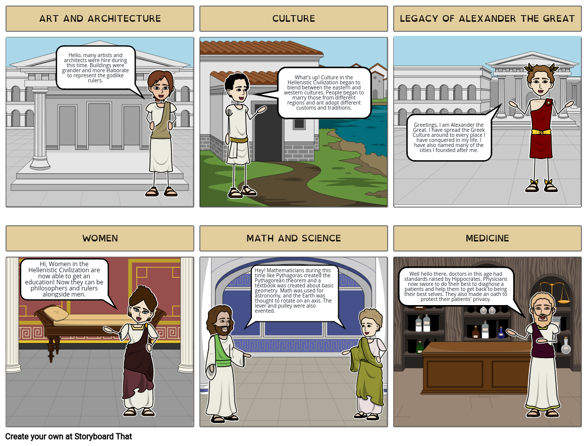 Achievements Of The Hellenistic Age Storyboard