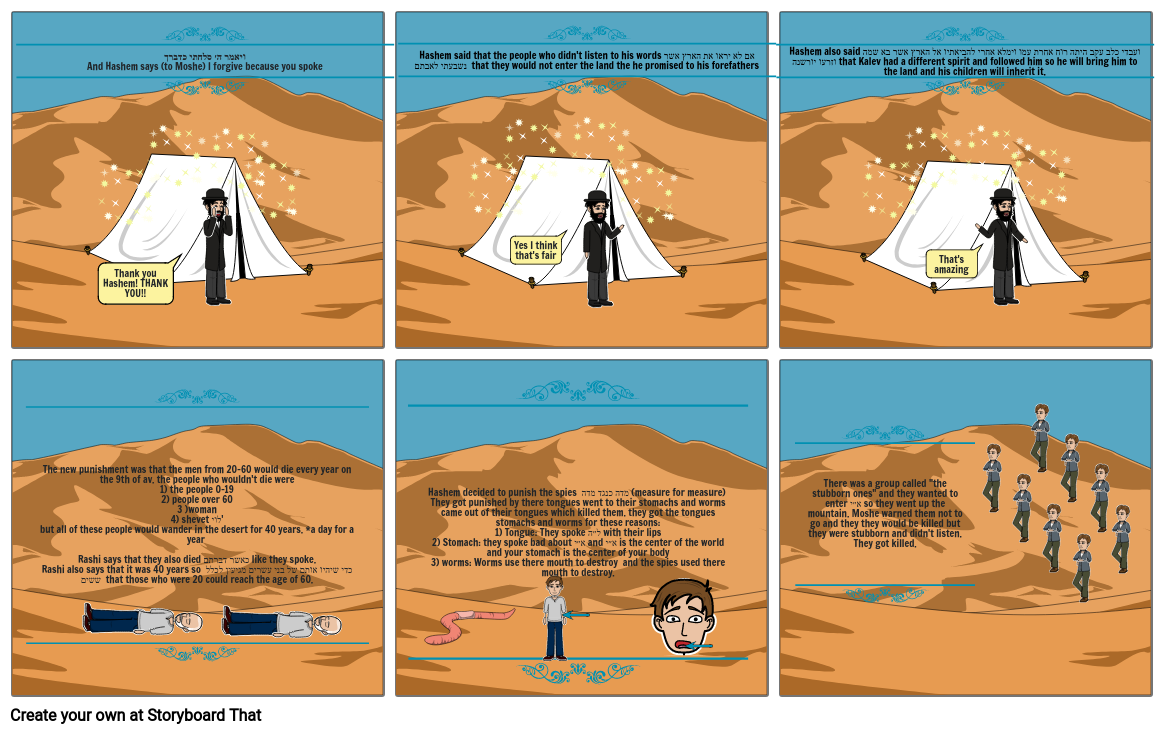 Bnei Yisrael Comic Strip Part 2 Storyboard by 68b46cad