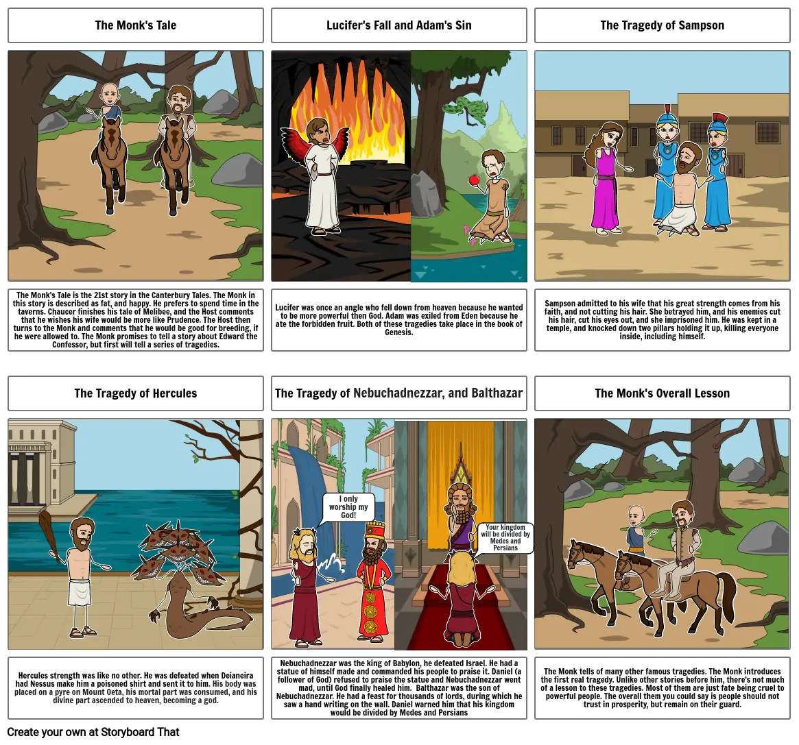 The Monk's Tale Storyboard by 68f5d9b3