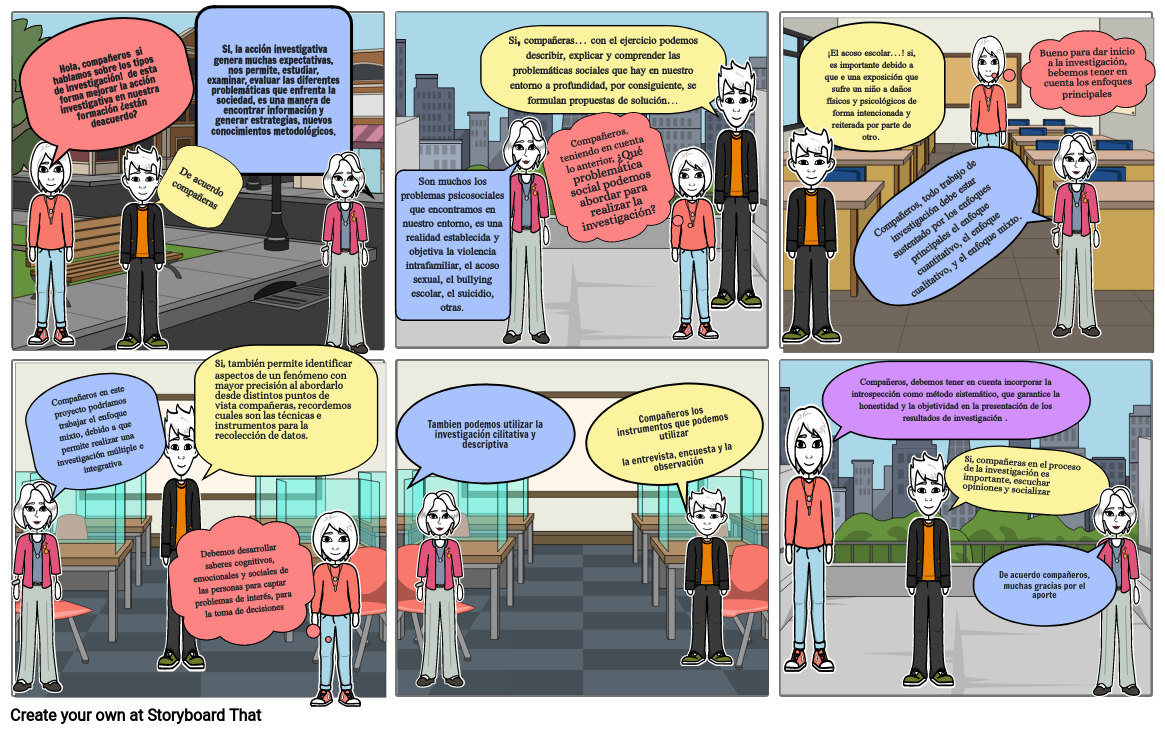 El Bullying Escolar Problemática Social Storyboard 3462